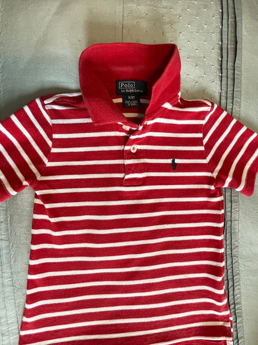 Ralph Lauren Toddler Striped Polo Shirt with Pony Logo size 3T